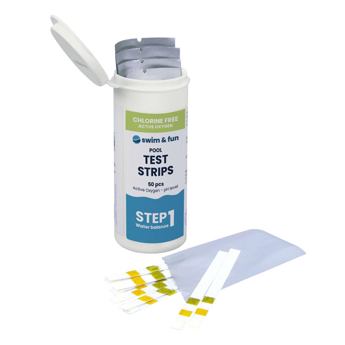 Teststrimler klor/pH 50 stk - Swim & Fun